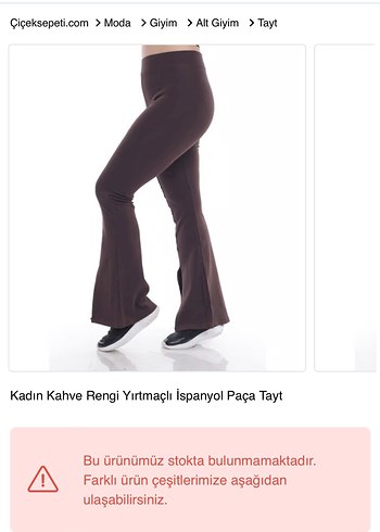 Kahverengi Yırtmaçlı İspanyol Paça Pantolon - Görsel 4