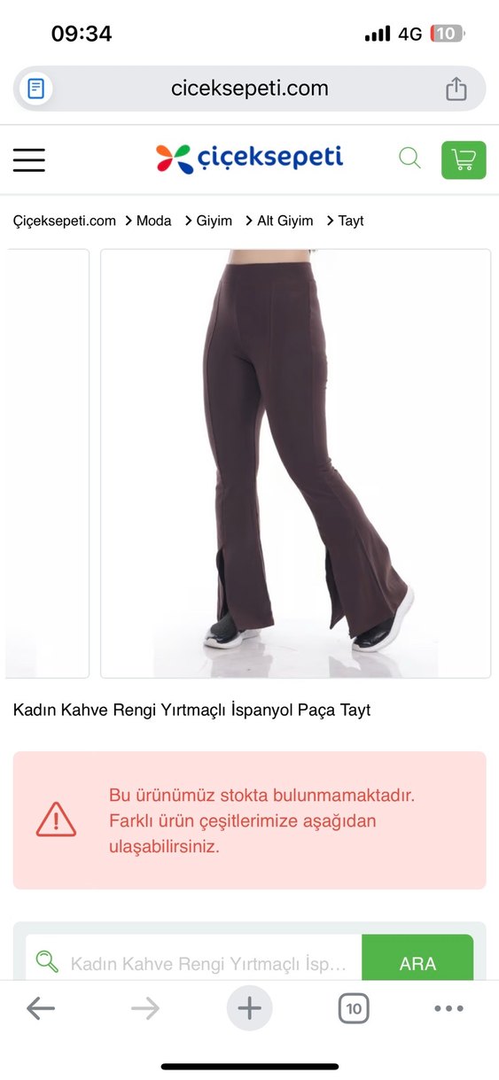 Kahverengi Yırtmaçlı İspanyol Paça Pantolon - Görsel 5