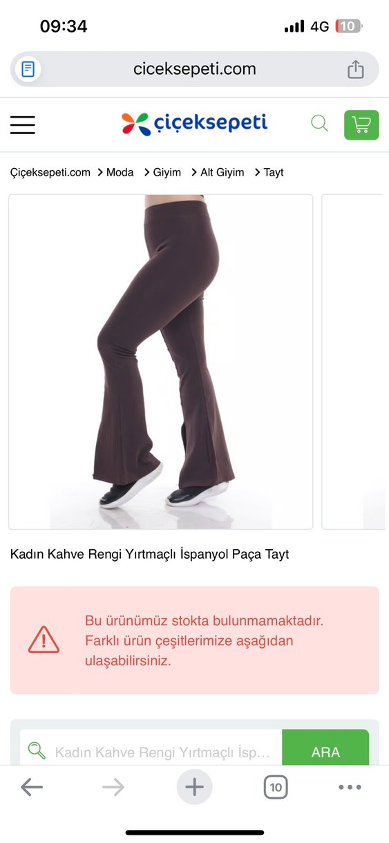 Kahverengi Yırtmaçlı İspanyol Paça Pantolon - Görsel 4