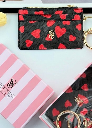 Kadın Pembe Kalpli Cüzdan Anahtarlık - Görsel 2