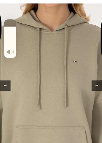 Polo Kadın Açık Haki Kapüşonlu Sweatshirt - Görsel 5