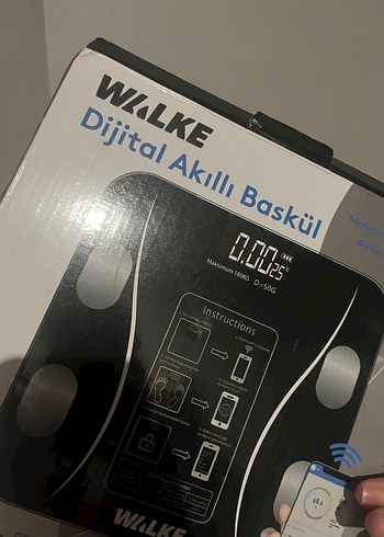 WELKE Dijital Akıllı Baskül Siyah - Görsel 3