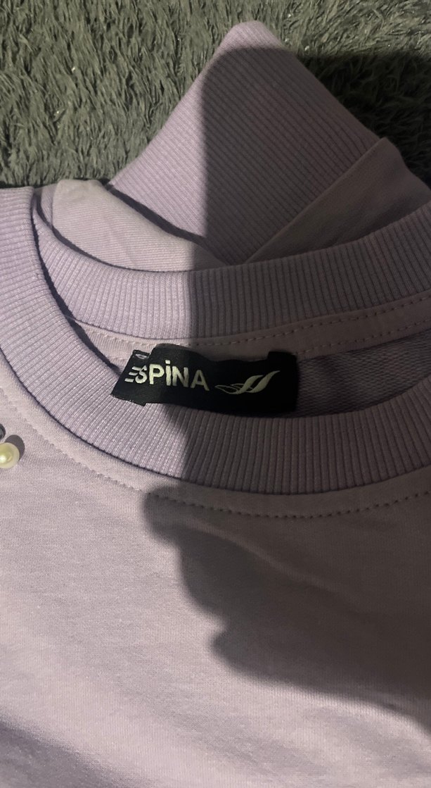 Mor Payetli Sweatshirt - Görsel 2