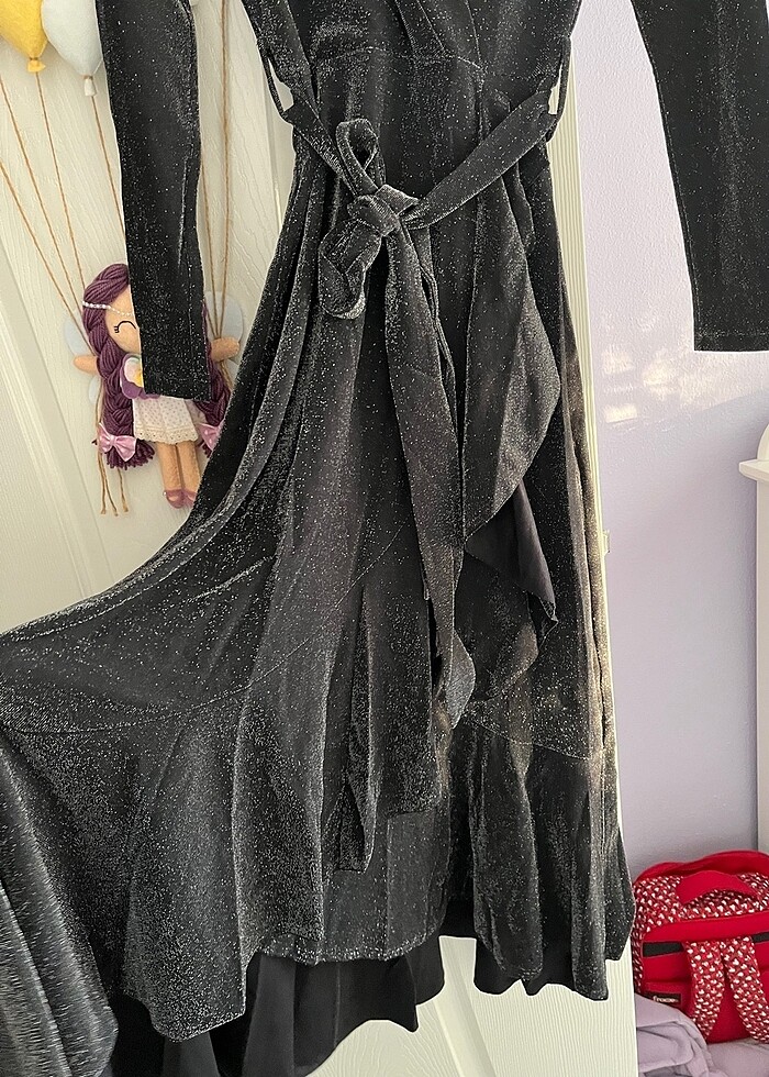 Simli dokulu elbise - Görsel 2