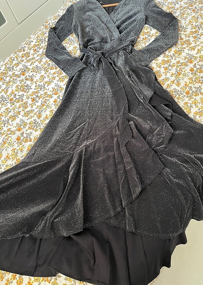 Simli dokulu elbise - Görsel 3