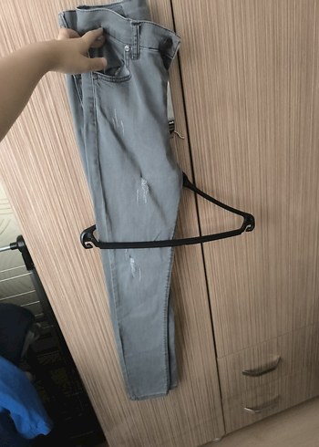 Gri Kadın Kot Pantolon