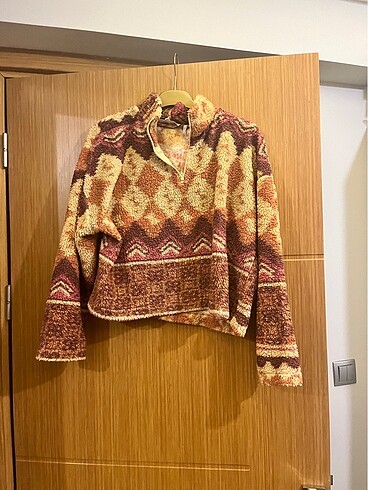Koton peluş crop sweatshirt