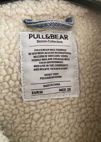 Pull and Bear Pull and bear yünlü kot ceket