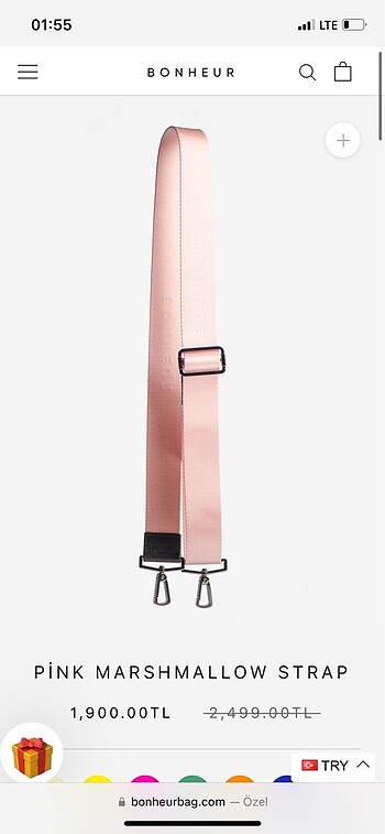  Beden Bbag Bonheur strap çanta askısı
