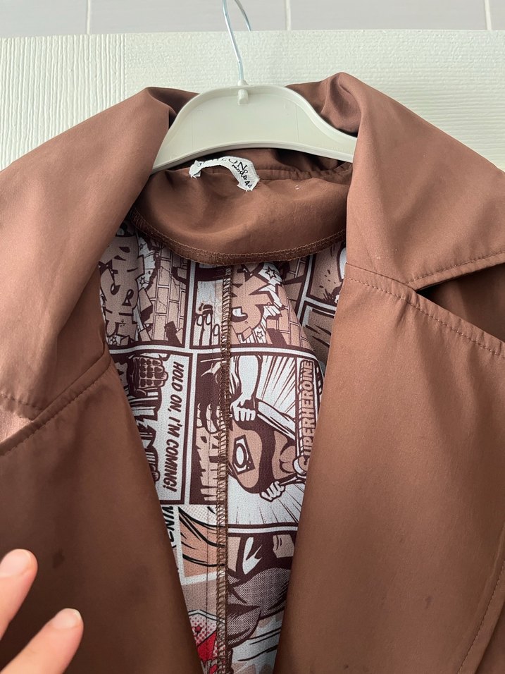 Kahverengi Uzun Kadın Trençkot - Görsel 2