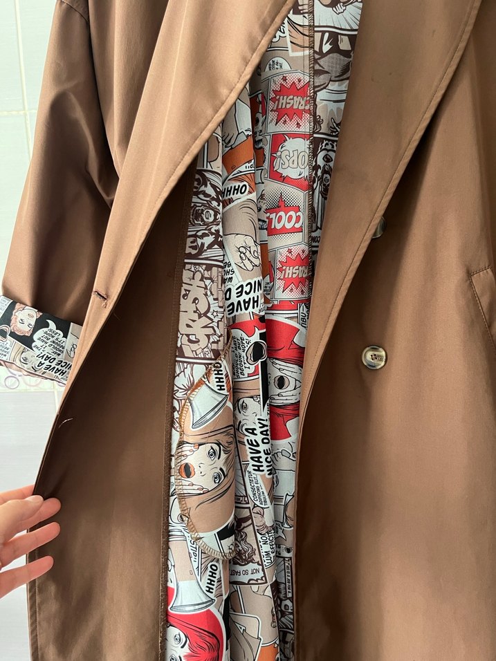 Kahverengi Uzun Kadın Trençkot - Görsel 3