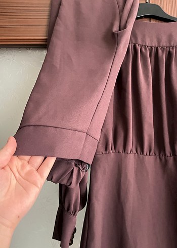 Bordo Uzun Kollu Kadın Takım Elbise - Görsel 3