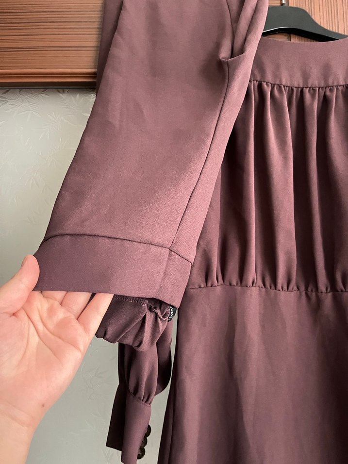 Bordo Uzun Kollu Kadın Takım Elbise - Görsel 3