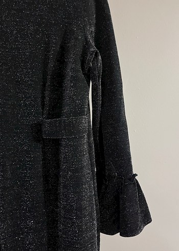 Uzun Kol Siyah Ofis Elbisesi - Görsel 4