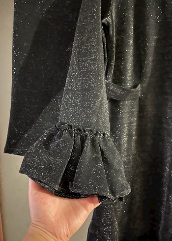 Uzun Kol Siyah Ofis Elbisesi - Görsel 2