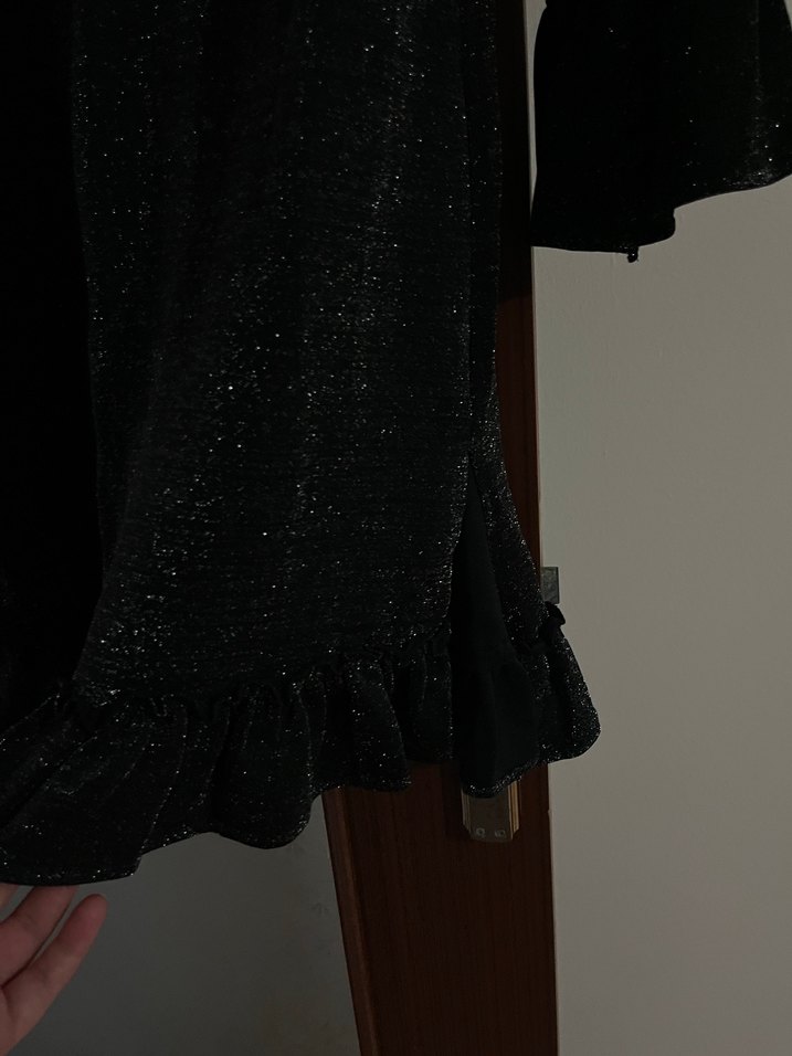 Uzun Kol Siyah Ofis Elbisesi - Görsel 3