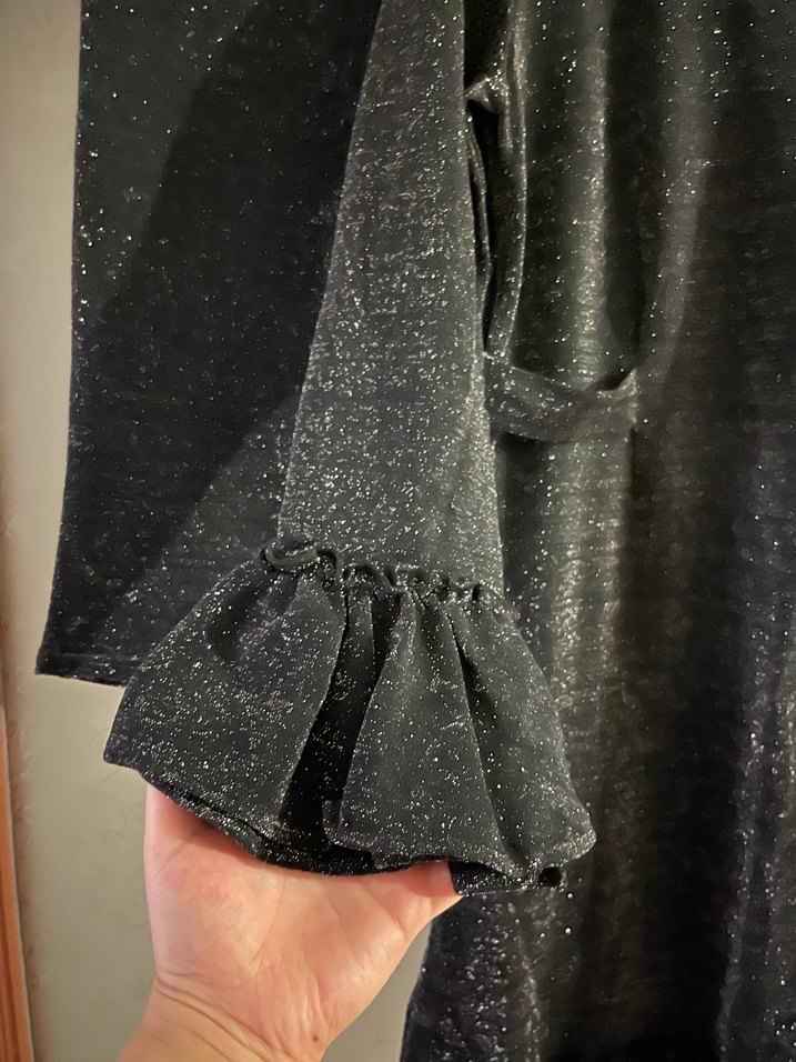 Uzun Kol Siyah Ofis Elbisesi - Görsel 2