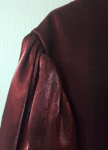 xl Beden Bordo Gece Elbisesi