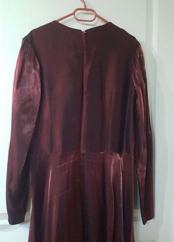 xl Beden bordo Renk Bordo Gece Elbisesi