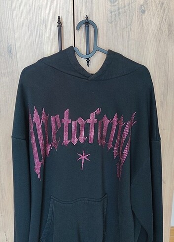 Metafang Pink Rhinstone Hoodie