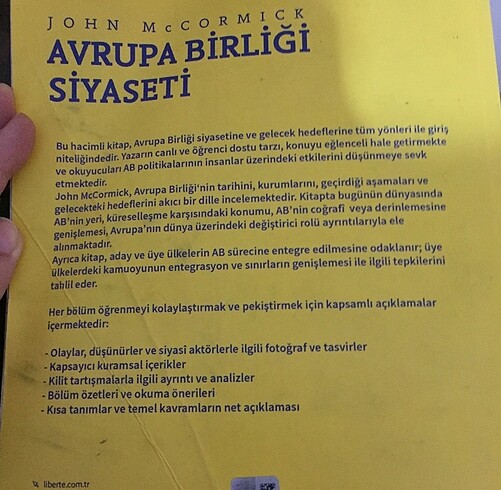  AVRUPA BİRLİĞİ SİYASETİ KİTABI