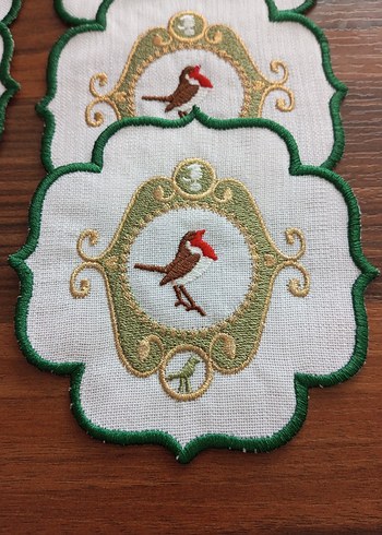 Nakışlı Çok Renkli Peçete Seti - Görsel 2