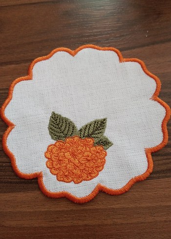 Nakışlı Meyve Desenli Bardak Altlıkları - Görsel 5