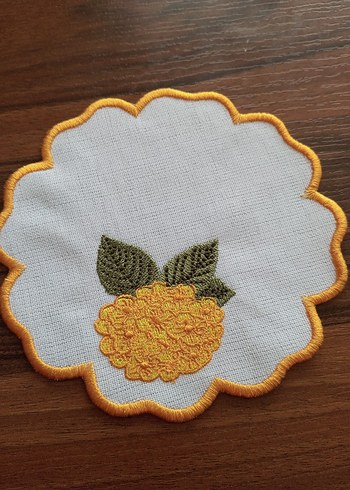 Nakışlı Meyve Desenli Bardak Altlıkları - Görsel 3