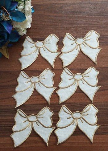 Kadın Beyaz Parlak Kahve Sunum Peçetesi - Görsel 2