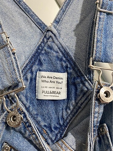 xs Beden Pull&Bear denim salopet Tulum