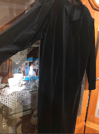 44 Beden siyah Renk Kadife elbise 