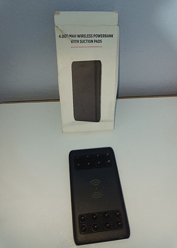 Siyah 4000mAh Kablosuz Powerbank