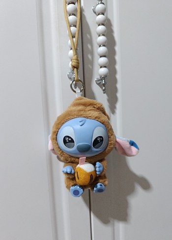 Diğer labubu stich Pastel Bej Peluş Oyuncak