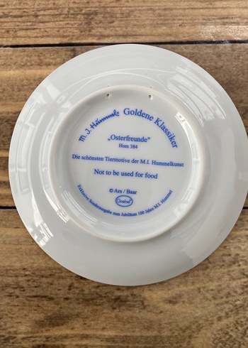 Beden beyaz Renk GOEBEL HUMMEL / 100. Yıl tabağı