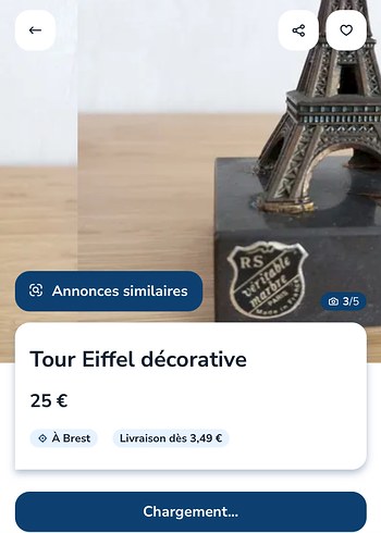 American Vintage Pirinç Eyfel Kulesi