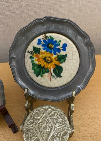 ÇİÇEKLİ ZİNN TABAK ( 2 adet ) - Görsel 2