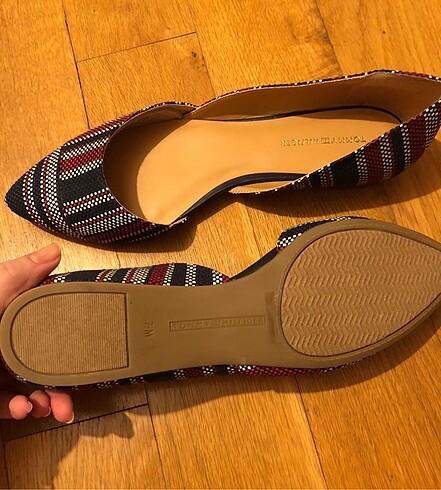 37,5 Beden bordo Renk Tommy Hilfiger Babet