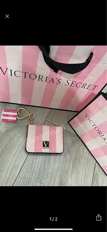 Victoria secret çizgili kartlık