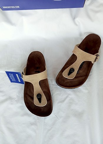39 Beden ten rengi Renk Birkenstock Tokalı Kadın Terlik Kahverengi