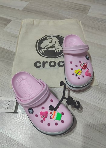 Crocs Pembe Siyah Unisex Terlik