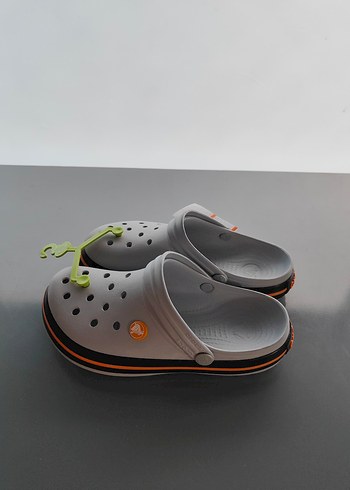 Crocs Crocs İthal Gri Turuncu Unisex Terlik
