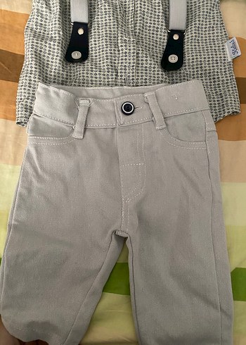 Gri Pamuklu Erkek Bebek Takım - Görsel 3