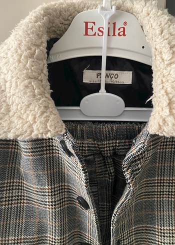 Gri Ekoseli Erkek Çocuk Kabanı - Görsel 6