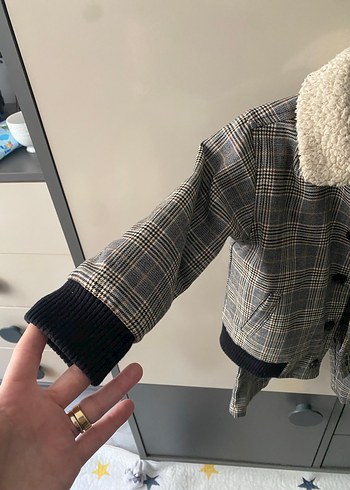 Gri Ekoseli Erkek Çocuk Kabanı - Görsel 5