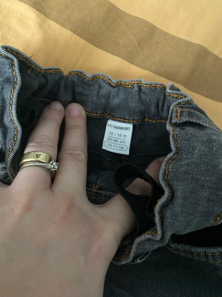 Kemer Tokalı Erkek Çocuk Gri Denim Pantolon - Görsel 2