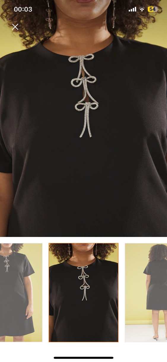 Trendyol & Milla Siyah Midi V Yaka Elbise - Görsel 3