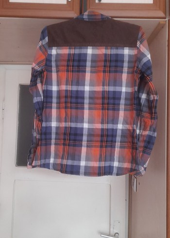 Kadın Çok Renkli Ekose Düğmeli Gömlek - Görsel 2