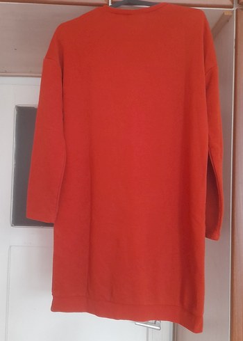 Kiremit rengi uzun Kollu Hamile Tunik - Görsel 2