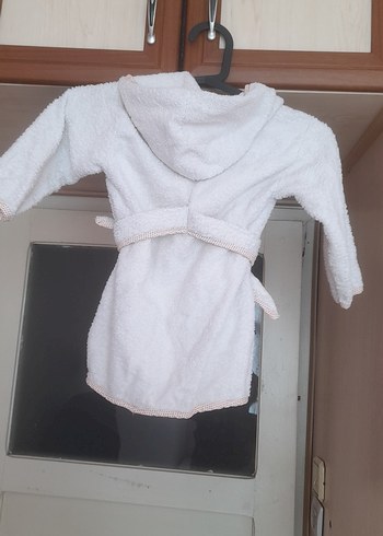 Nakışlı Beyaz  Çocuk Bornoz - Görsel 4