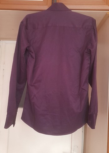 Bordo Uzun Kollu Düğmeli Erkek Gömlek - Görsel 2